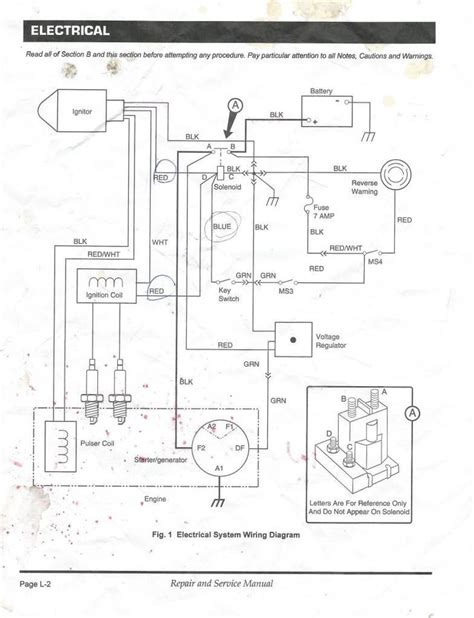 ez  gas golf cart wiring diagram   ezgo txt    gas