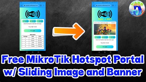 Customized Mikrotik Wifi Hotspot Portal With Sliding Image And Banner