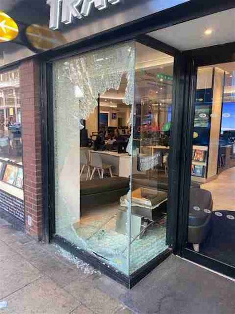 smashed shop window  manchester glass repairs manchester