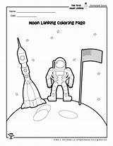 Moon Landing Coloring Kids Activities Space First Nasa Woojr Apollo Choose Board Lesson sketch template