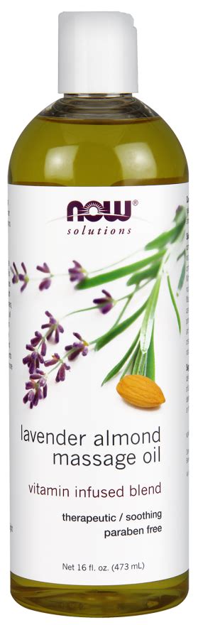 lavender almond massage oil 16 oz now foods herbal