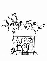 Abandoned House Coloring Pages Kids Halloween Purplekittyyarns Houses Mansion Haunted Fun Mansions Clipart Colouring Comments Oct12 sketch template