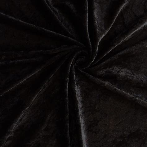 stretch panne velvet fabric black   yard