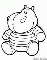 Hippo Coloring Pages Colorkid Kids sketch template