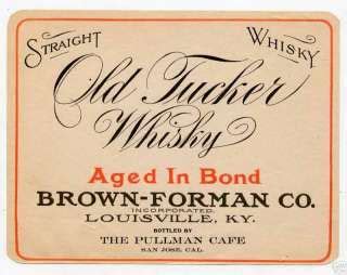 tucker whisky label pullman cafe etiket prints