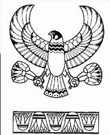 Coloring Egyptian Pages Ancient Egypt Horus Hieroglyphics God Eagle Falcon Printable Color Pharaoh Print Emblem Sheets Kunst Kids Getcolorings Colouring sketch template