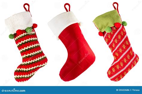 Christmas Stocking Is Insulated On A White Background With An Image Of