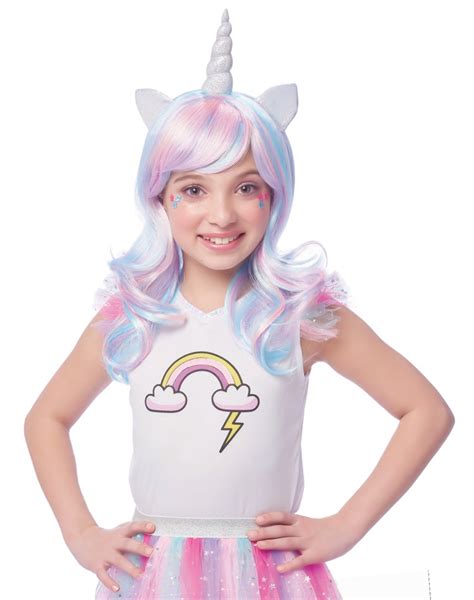 rainbow unicorn wig costume accessory