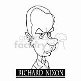 Nixon Richard Clip Clipart Presidents Cartoon sketch template