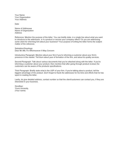 cover letter template letter  introduction