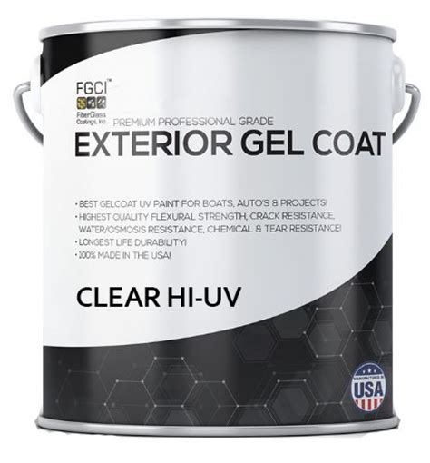 clear  uv exterior gelcoat