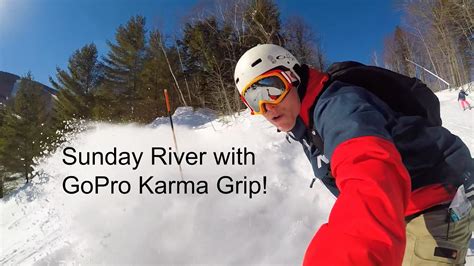 gopro karma grip snowboarding  sunday river youtube