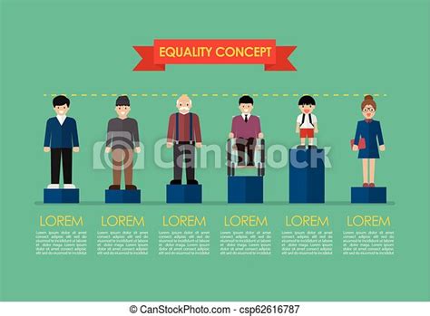 Social Issue Equality Concept Infographic Vector