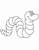 Worm Coloring Pages Printable Cute Worms Color Clipart Print Apple Cartoon Kids Book Preschool Colour Sheets Pdf Visit Animal Library sketch template
