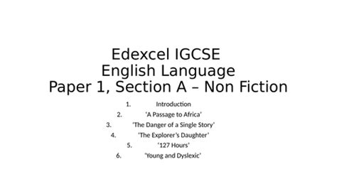 edexcel igcse english language paper  section  teaching resources