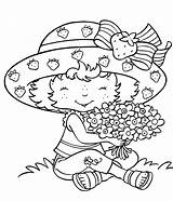 Coloring Pages Strawberry Shortcake Flowers Print Flower sketch template