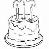 Candle Birthday Coloring Three Pages Netart sketch template