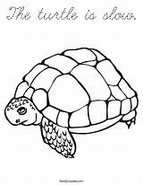 Coloring Turtle Slow Cursive Built California Usa sketch template