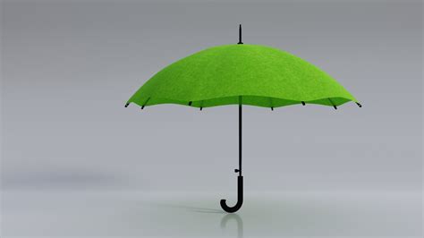 green umbrella  model cgtrader