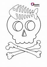 Skull Coloring Funny Bubakids sketch template