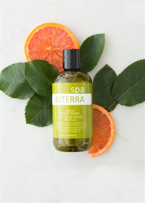 doterra spa refreshing body wash   naturally derived oil infused