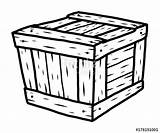Crate Box Clipart Sketch Wood Wooden Vector Light Clip Illustrations Cartoon Paintingvalley Boxes Clipground Storage sketch template