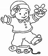 Baby Coloring Pages Girl Toddler Procoloring sketch template