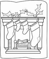 Coloring Pages Christmas Chimney Chimneys Color Drawing Drawings Print Fireplace Stocking Printable Stockings Sheets Kids Getdrawings Designlooter Scene Colour Patterns sketch template