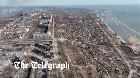 drone footage reveals  extent  destruction  mariupol youtube