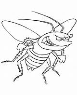 Flying Insect Angry Topcoloringpages Color Colouring sketch template