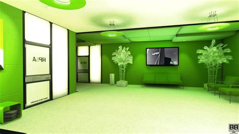 wallpaper lights video games city green office