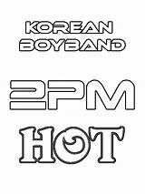 Coloring Pages 2pm Hands Kpop Boyband Korean sketch template