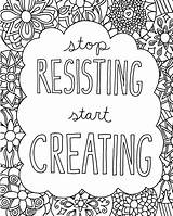Resisting Empieza Resistir Grown Mindset Creativity Ups Swear Craftsy sketch template