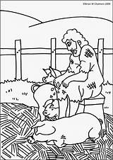 Prodigal Son Coloring Clipart Pages Colouring Pig Drawing Preschool Sheets Sunday School Lost Color Sheet Printable Children Envies Food Jesus sketch template