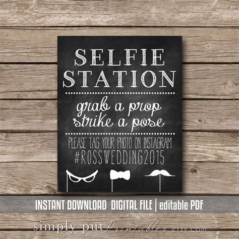 selfie station  printable  printable