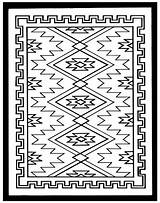 Navajo Rug Southwestern Dover Muster Pueblo Mandala Kokopelli Mapuches Indianer Stephanie Designlooter Alfombras Cutting sketch template