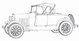 Ford Model Antique Car Coloring Pages sketch template