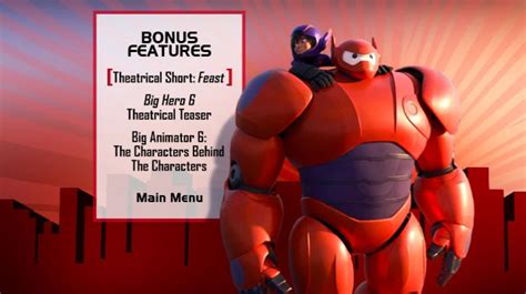 Big Hero 6 2014 Dvd Menu