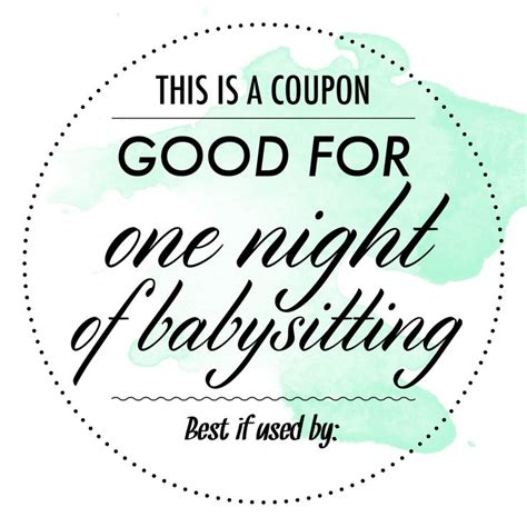 babysitting coupon google search baby ideeen baby ideeen