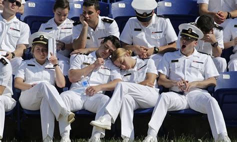 us naval academy seniors caught sleeping before graduation ceremony daily mail online