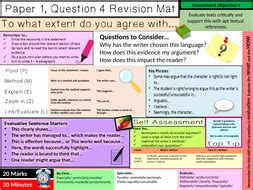 aqa english language paper  section  revision teaching resources
