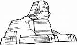 Sphinx Great Egypt Egypte Coloriage Clipartbest Coloriages sketch template