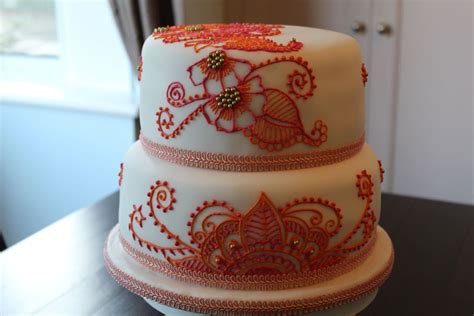 henna designed cake cakecentralcom