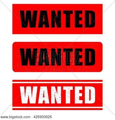 red wanted rubber vector photo  trial bigstock