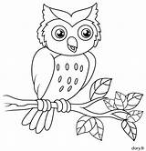 Hibou Imprimer Chouette Renard Dessins Animaux Oiseau Owls Dory Depuis Thème sketch template
