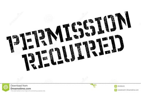 permission required rubber stamp stock illustration illustration  rule safety