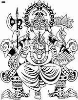 Ganesha Coloring Lord Pages Printable Ganesh Getcolorings Chaturthi sketch template