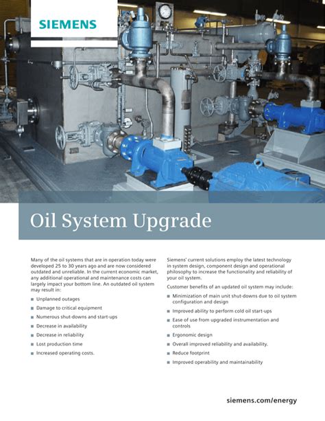 oil system upgrade