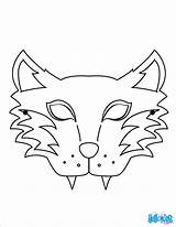 Mask Tiger Coloring Masque Loup Imprimer Pages Print Color Masks sketch template