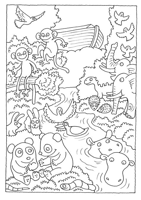 noahs ark printable coloring pages